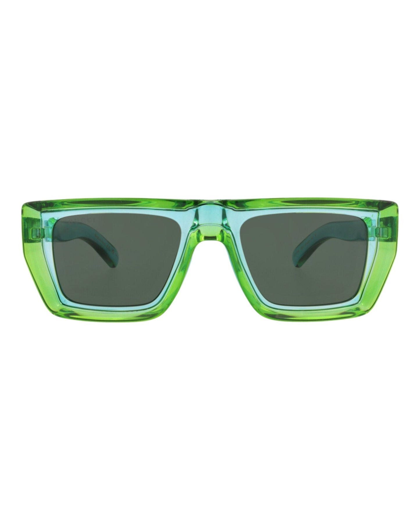 Gucci Unisex Square/Rectangle Green Green Green Fashion Designer Eyewear