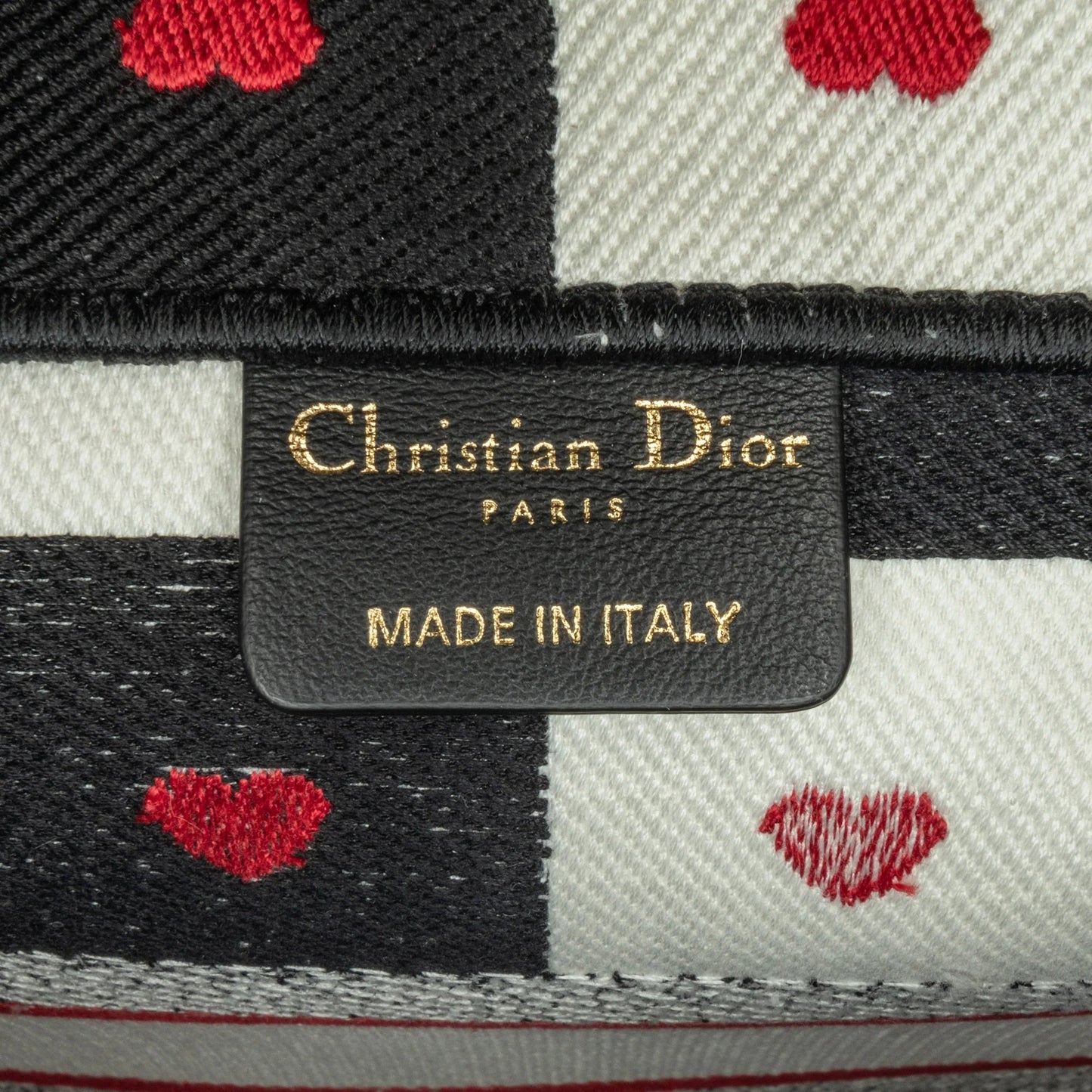 White Dior DiorAmour Medium Canvas D-Chess Book Tote