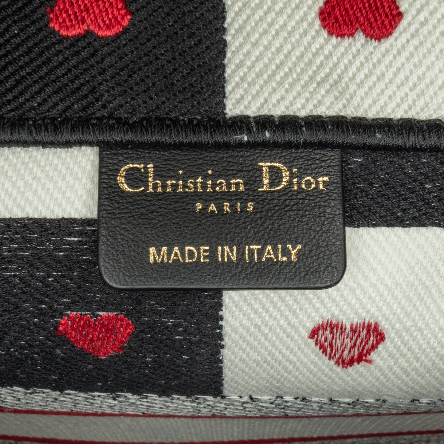 White Dior DiorAmour Medium Canvas D-Chess Book Tote
