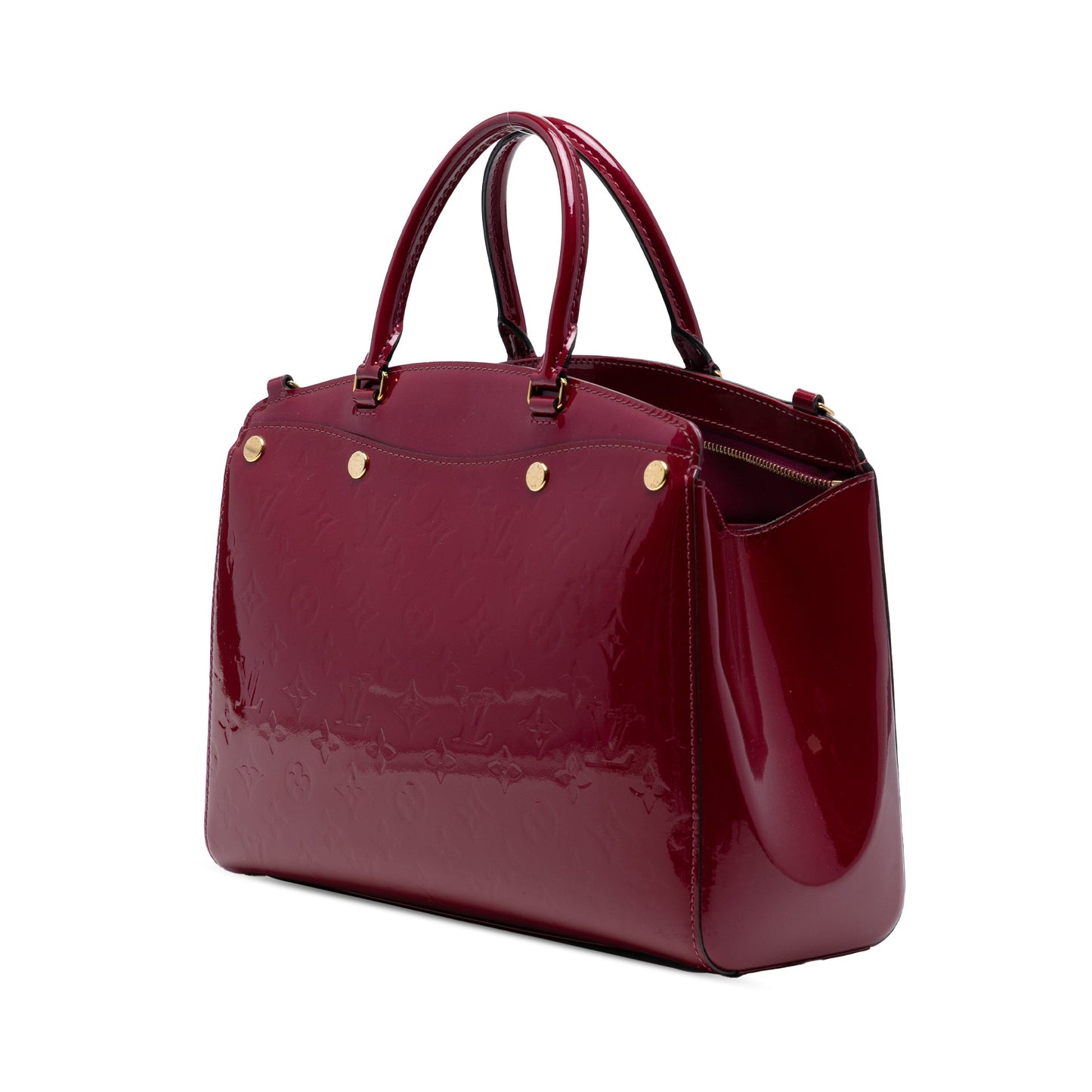 Red Louis Vuitton Monogram Vernis Brea MM Satchel
