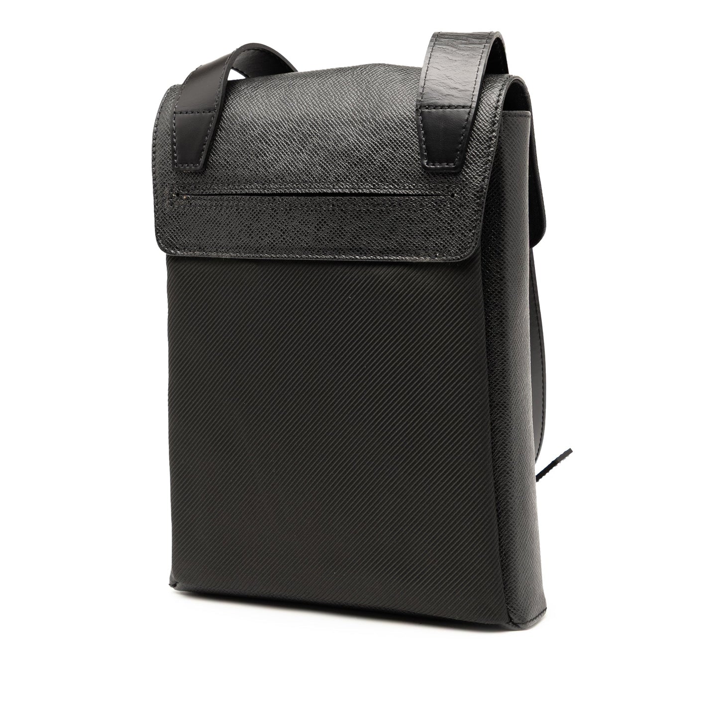 Black Louis Vuitton Taiga Saratov PM Crossbody Bag