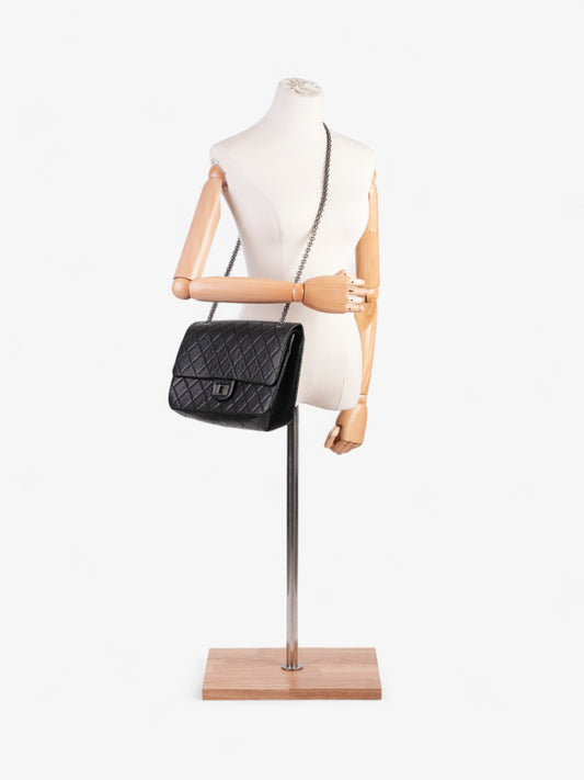 Chanel 2.55 Reissue Black Aged Calfskin Leather Maxi