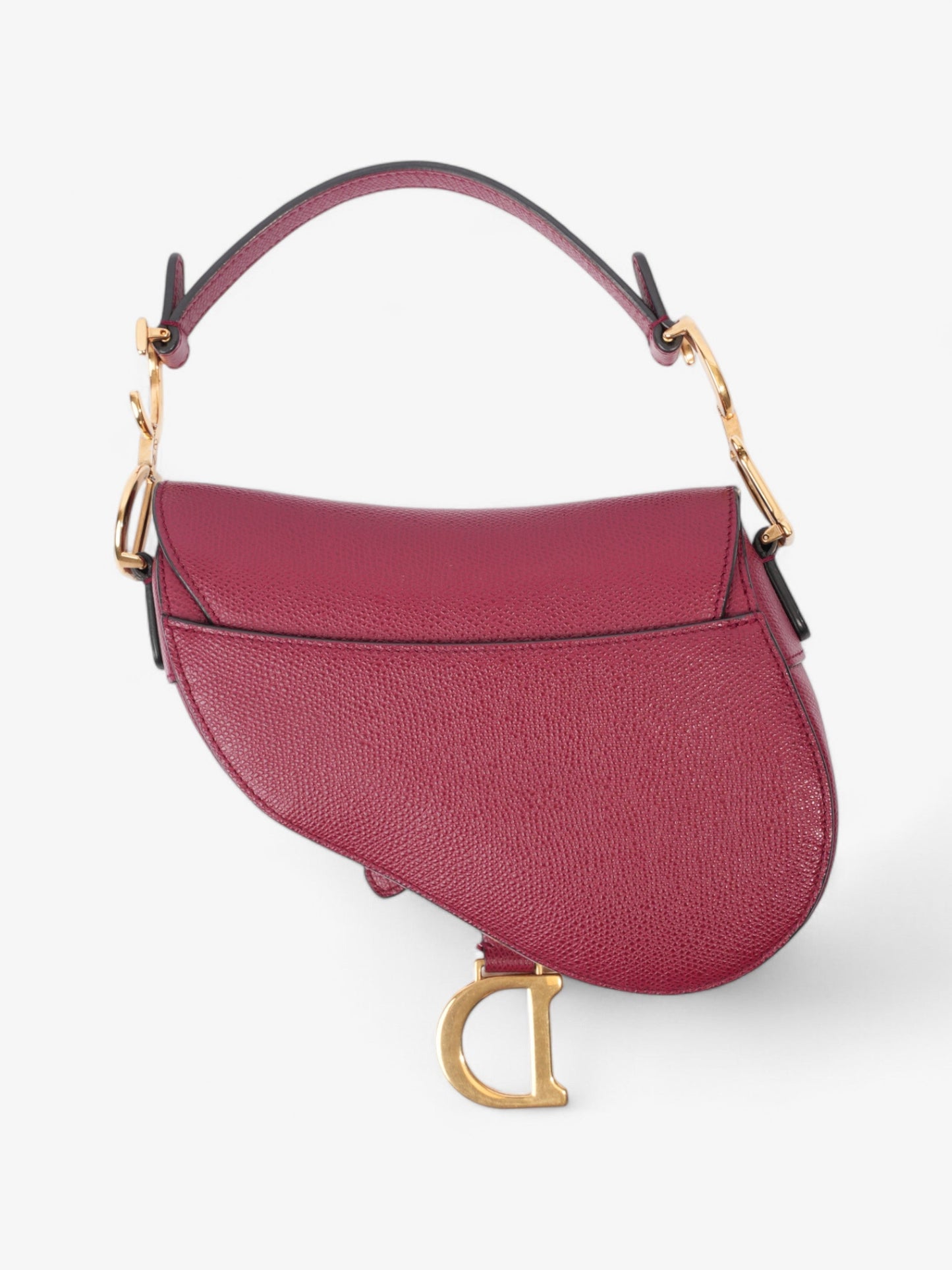 Christian Dior Mini saddle bag Bordeaux Red Calfskin Leather Mini