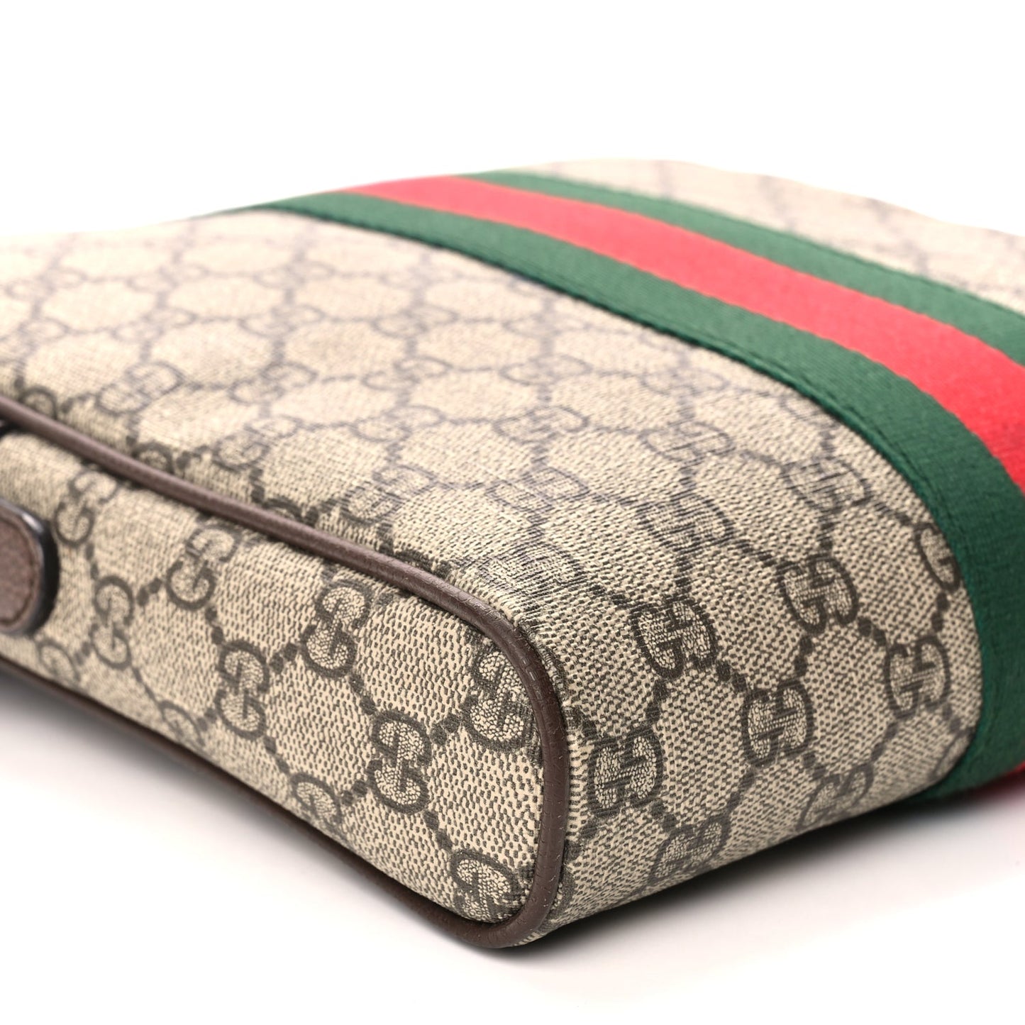Gucci GG Supreme Monogram Web Small Ophidia Messenger Bag Brown