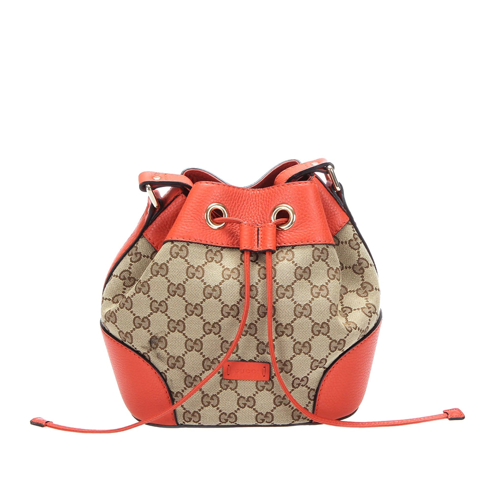 Gucci Leather Canvas Shoulder Bag