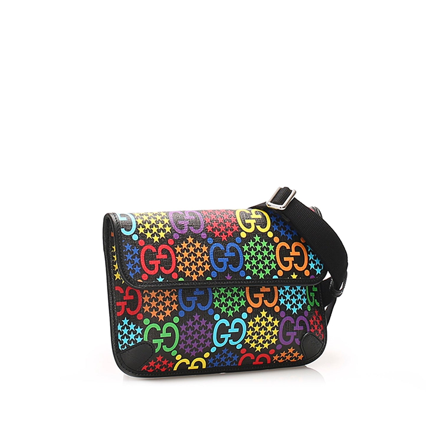 Gucci Nylon Leather Canvas Shoulder Bag