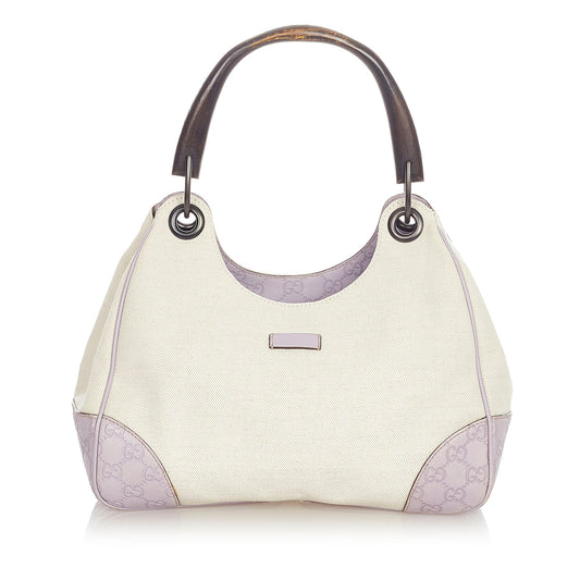 Gucci Leather Canvas Shoulder Bag