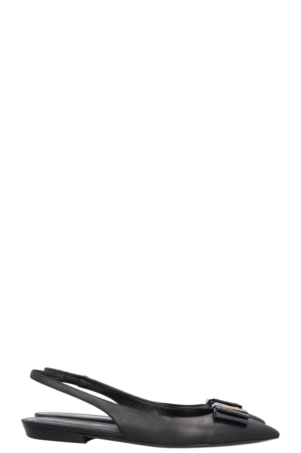 SAINT LAURENT AnaÏs Slingback Flats Black