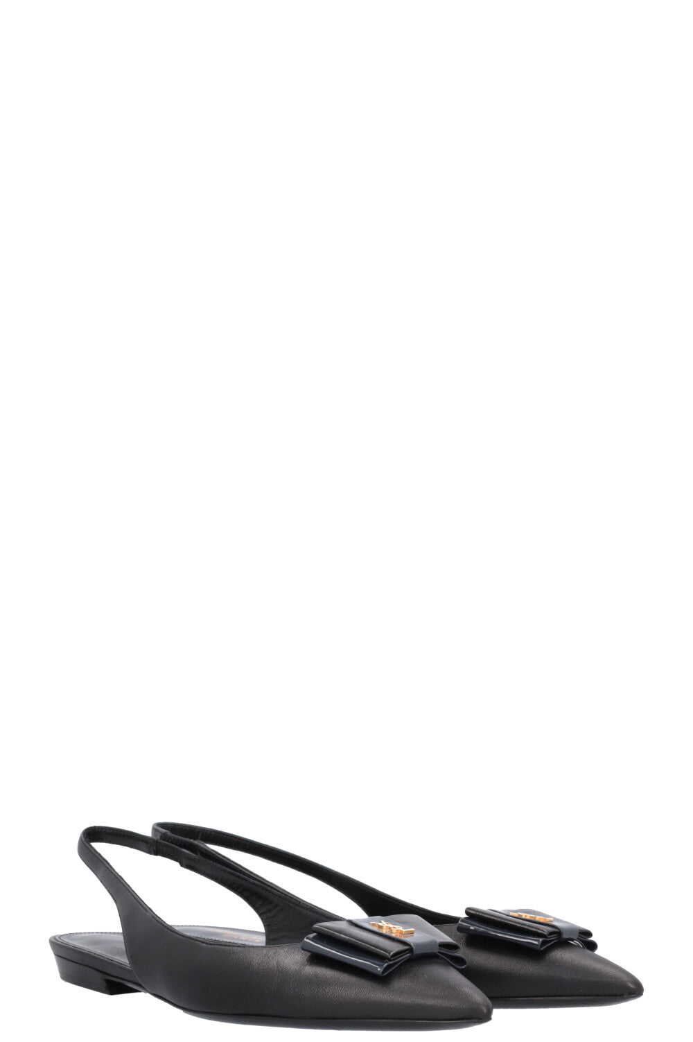 SAINT LAURENT AnaÏs Slingback Flats Black