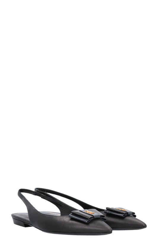 SAINT LAURENT AnaÏs Slingback Flats Black