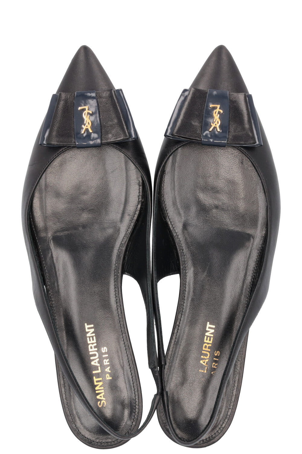 SAINT LAURENT AnaÏs Slingback Flats Black