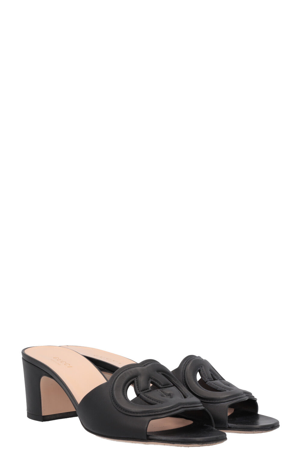 GUCCI GG Interlocking Mules Black