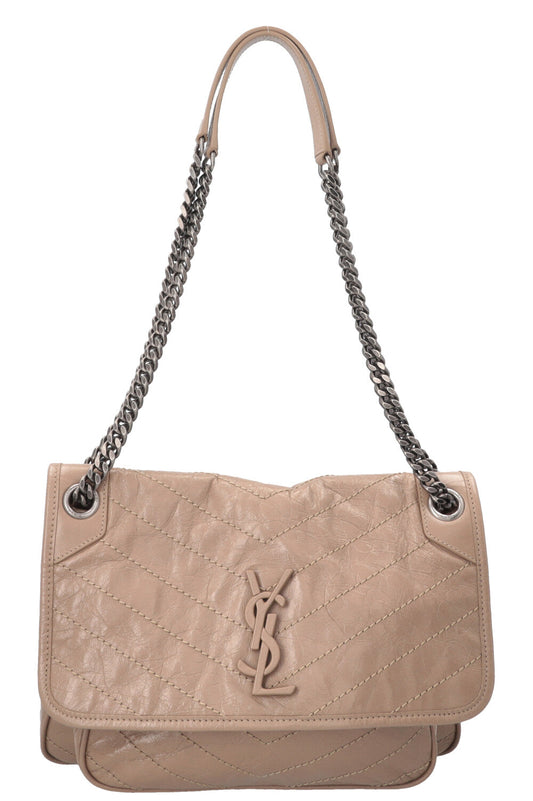 SAINT LAURENT Niki Medium Crossbody Bag Tan