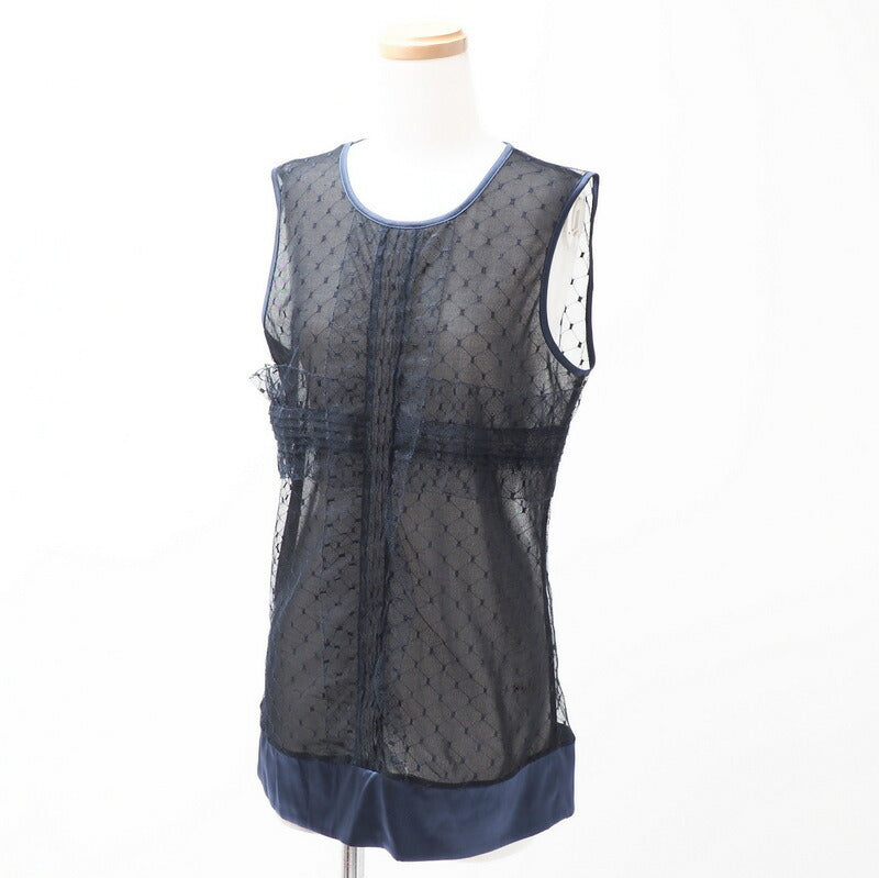 CHANEL blo  100% polyamide, 100% silk, 95% silk, 5% spandex Navy Women S|M