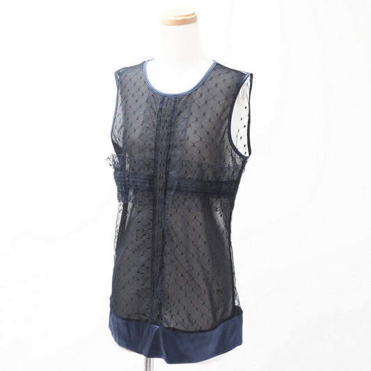 CHANEL blo  100% polyamide, 100% silk, 95% silk, 5% spandex Navy Women S|M
