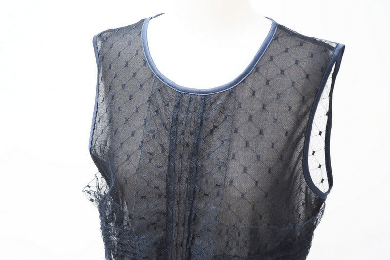 CHANEL blo  100% polyamide, 100% silk, 95% silk, 5% spandex Navy Women S|M
