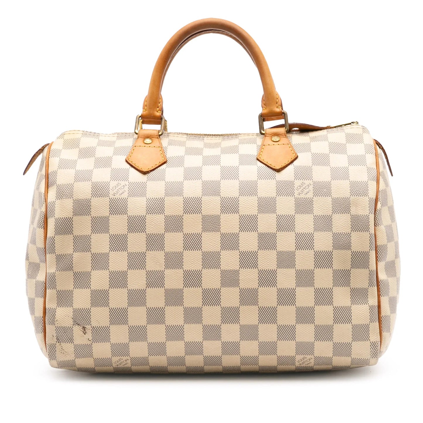 White Louis Vuitton Damier Azur Speedy 30 Boston Bag