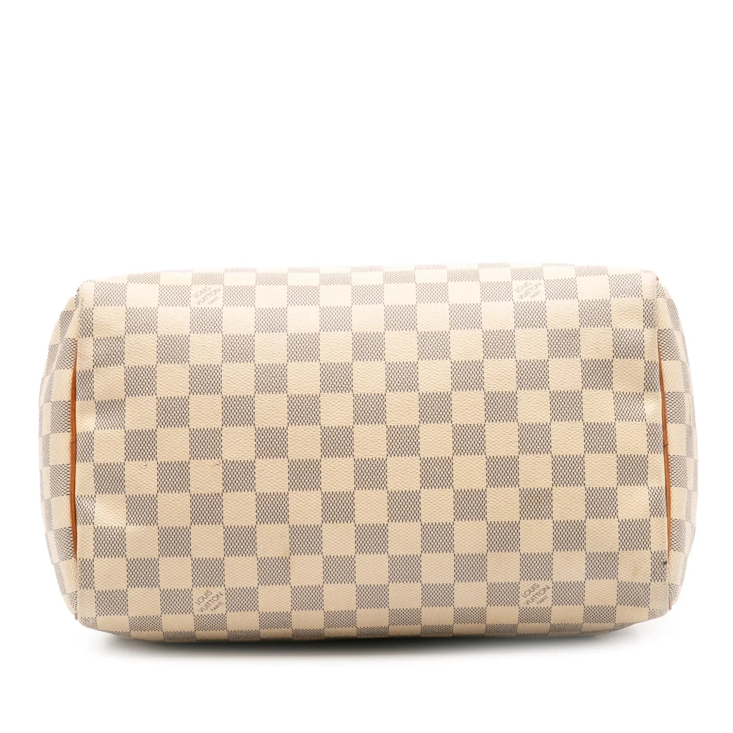 White Louis Vuitton Damier Azur Speedy 30 Boston Bag