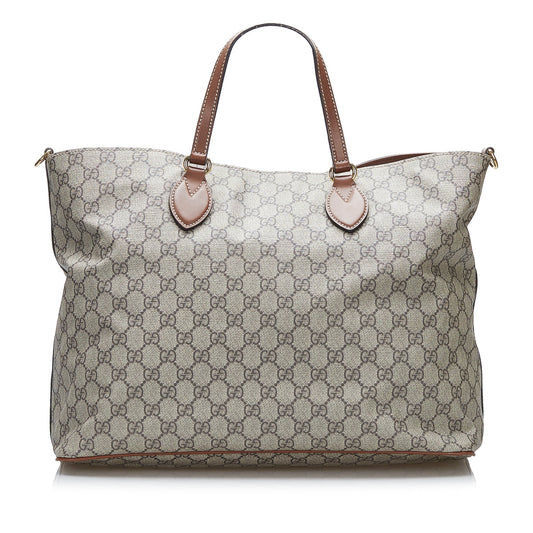 Gucci GG Supreme Leather Canvas Satchel Style 1