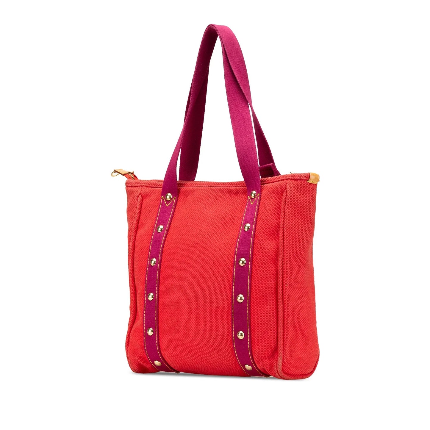 Red Louis Vuitton Antigua Cabas MM Tote Bag