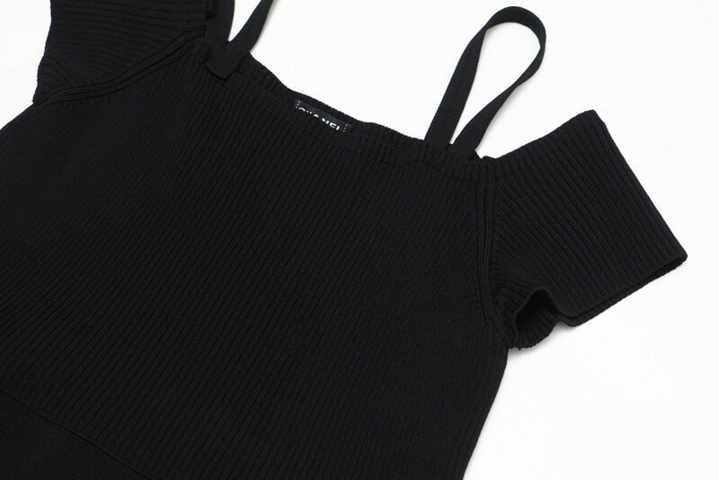 CHANEL knit P32692K00779 80% rayon, 20% nylon black Women 42