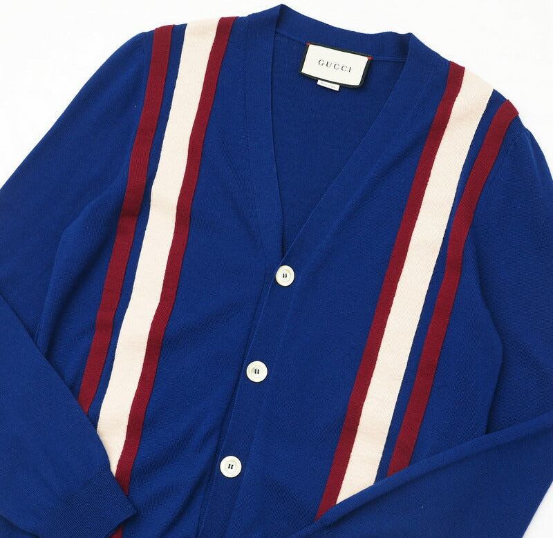 GUCCI knit 597800 knit Blue/Red/Ivory Women XS