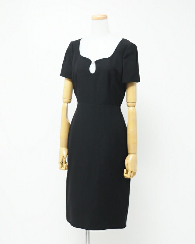 GUCCI one piece 631484 ZAD88 Outer: 54% silk, 46% wool / Lining: 73% acetate, 27% silk black Women 36