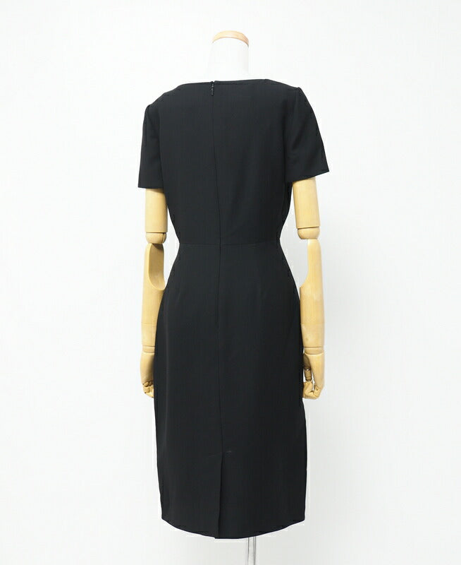 GUCCI one piece 631484 ZAD88 Outer: 54% silk, 46% wool / Lining: 73% acetate, 27% silk black Women 36