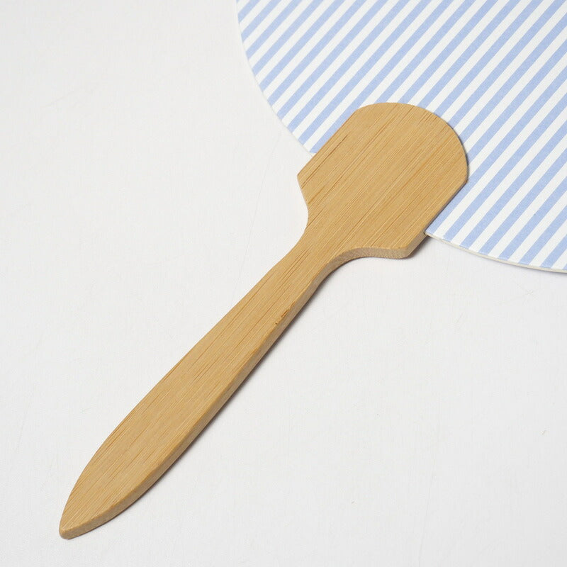 GUCCI Other miscellaneous goods Bamboo, Paper Light blue Stripe Pattern logo: Yellow Uchiwa fan Women(Unisex)