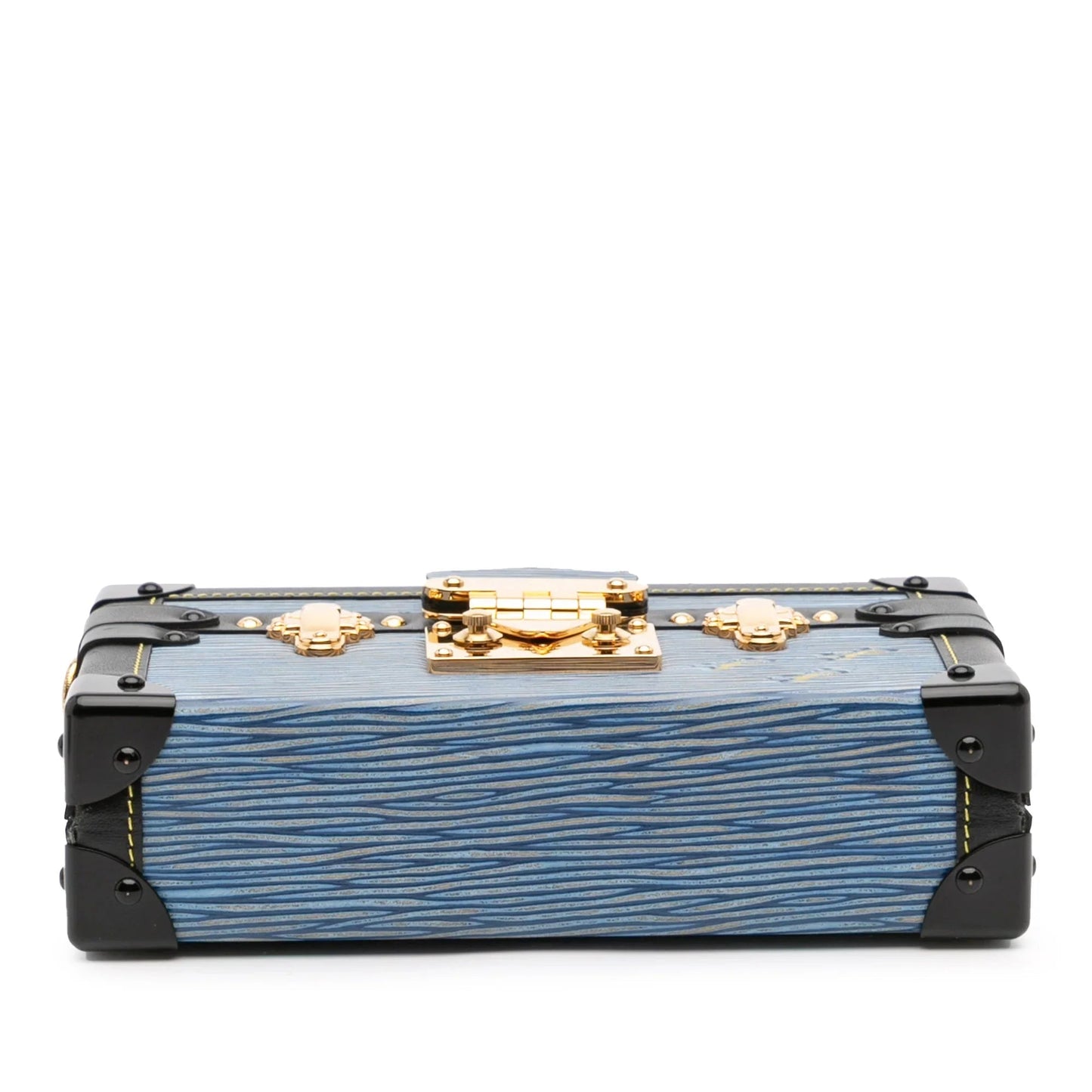 Blue Louis Vuitton Epi Petit Malle Crossbody Bag