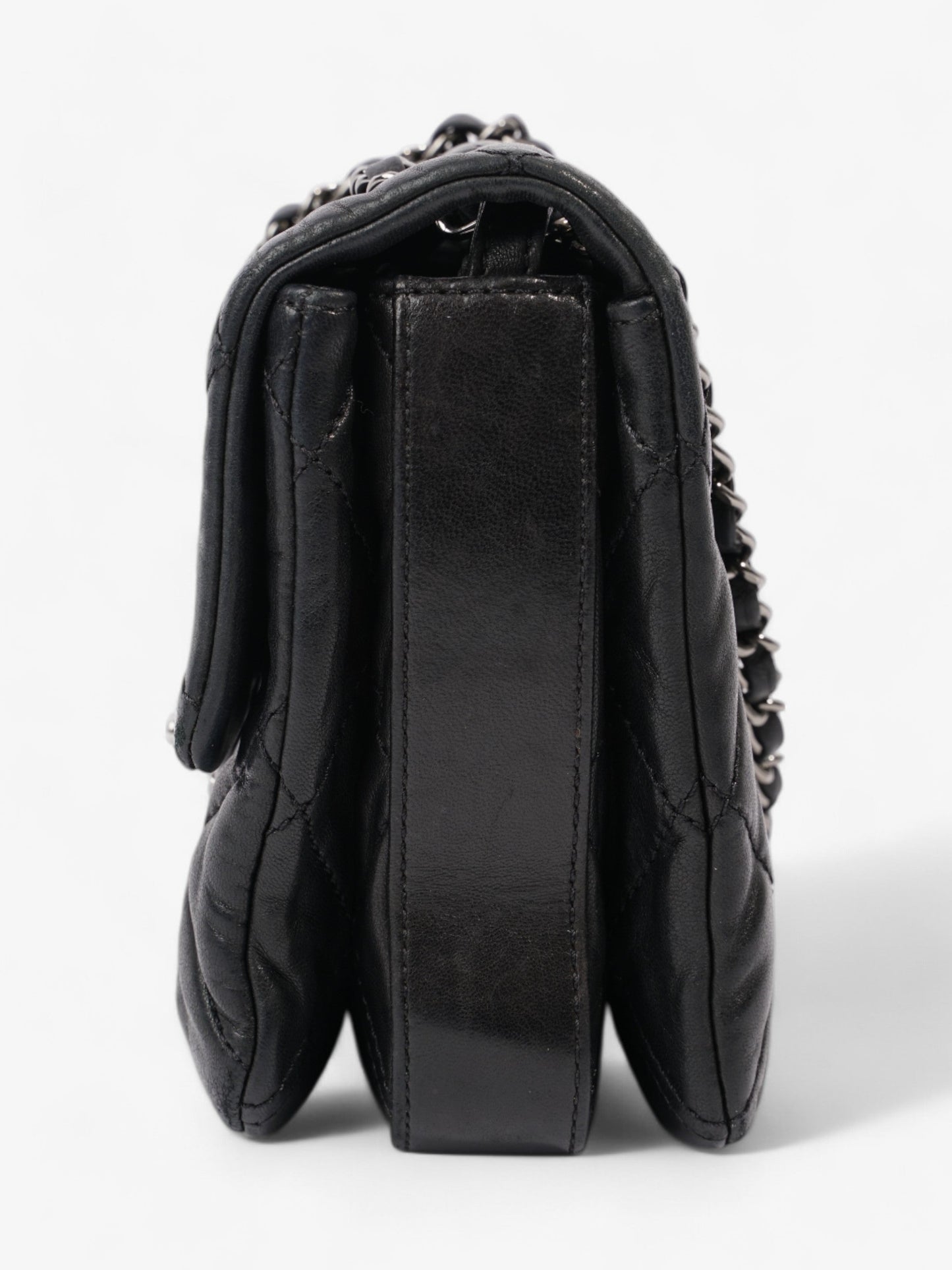 Chanel Classic Square Flap Black Lambskin Leather Mini