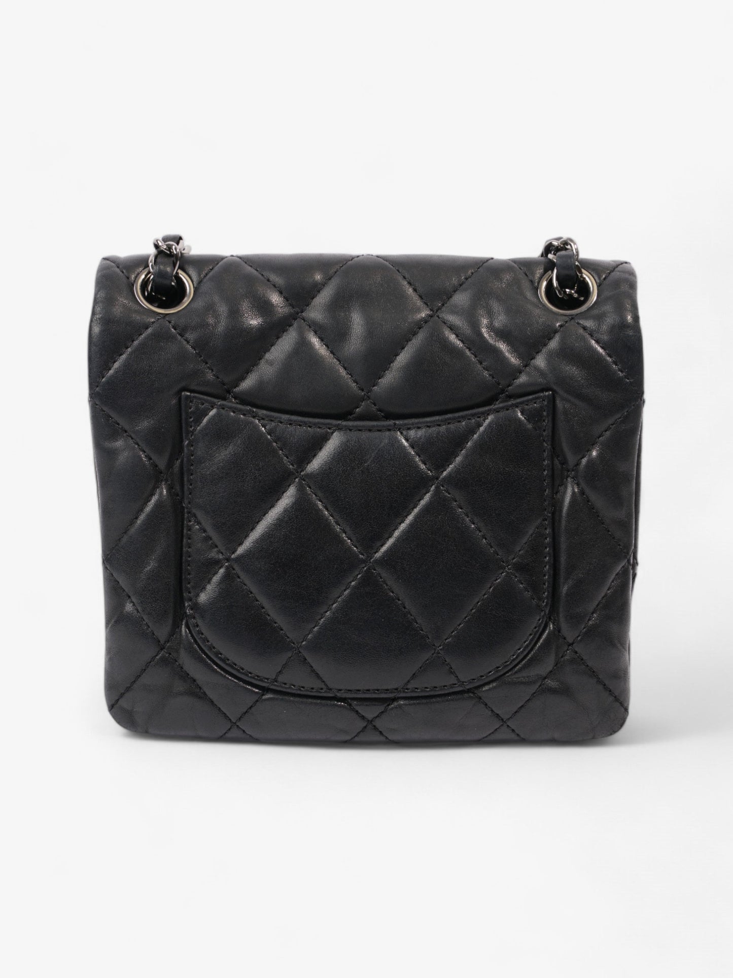 Chanel Classic Square Flap Black Lambskin Leather Mini