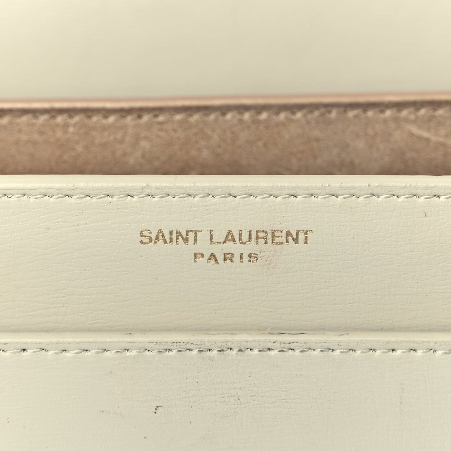 Saint Laurent Calfskin Medium Monogram Sunset  Crema Soft