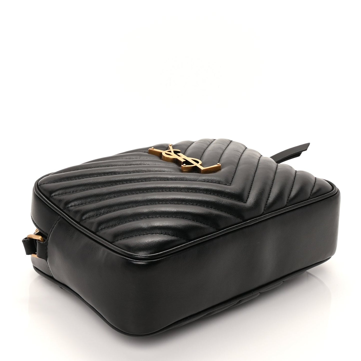 Saint Laurent Calfskin Matelasse Monogram Lou Camera Bag  Black