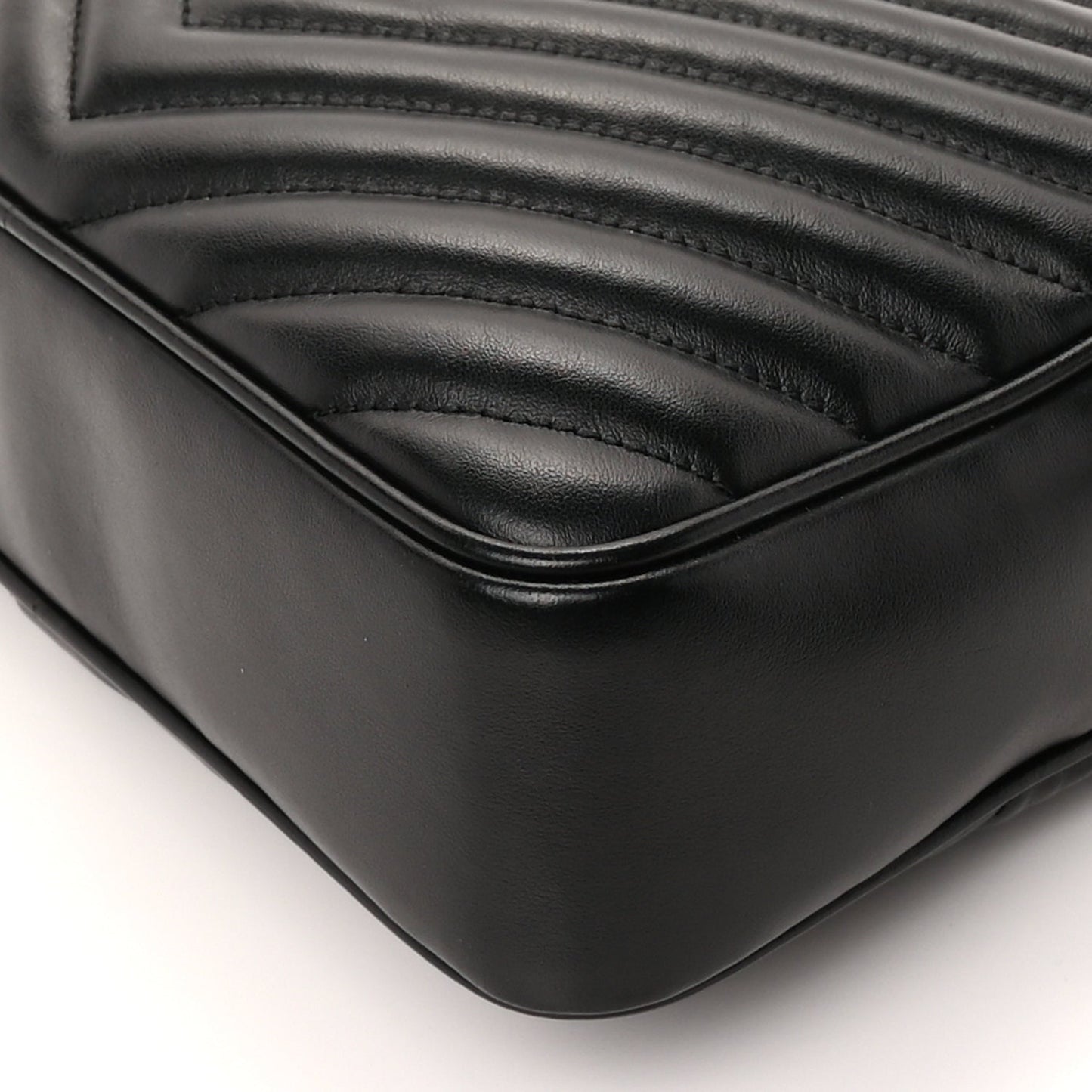 Saint Laurent Calfskin Matelasse Monogram Lou Camera Bag  Black