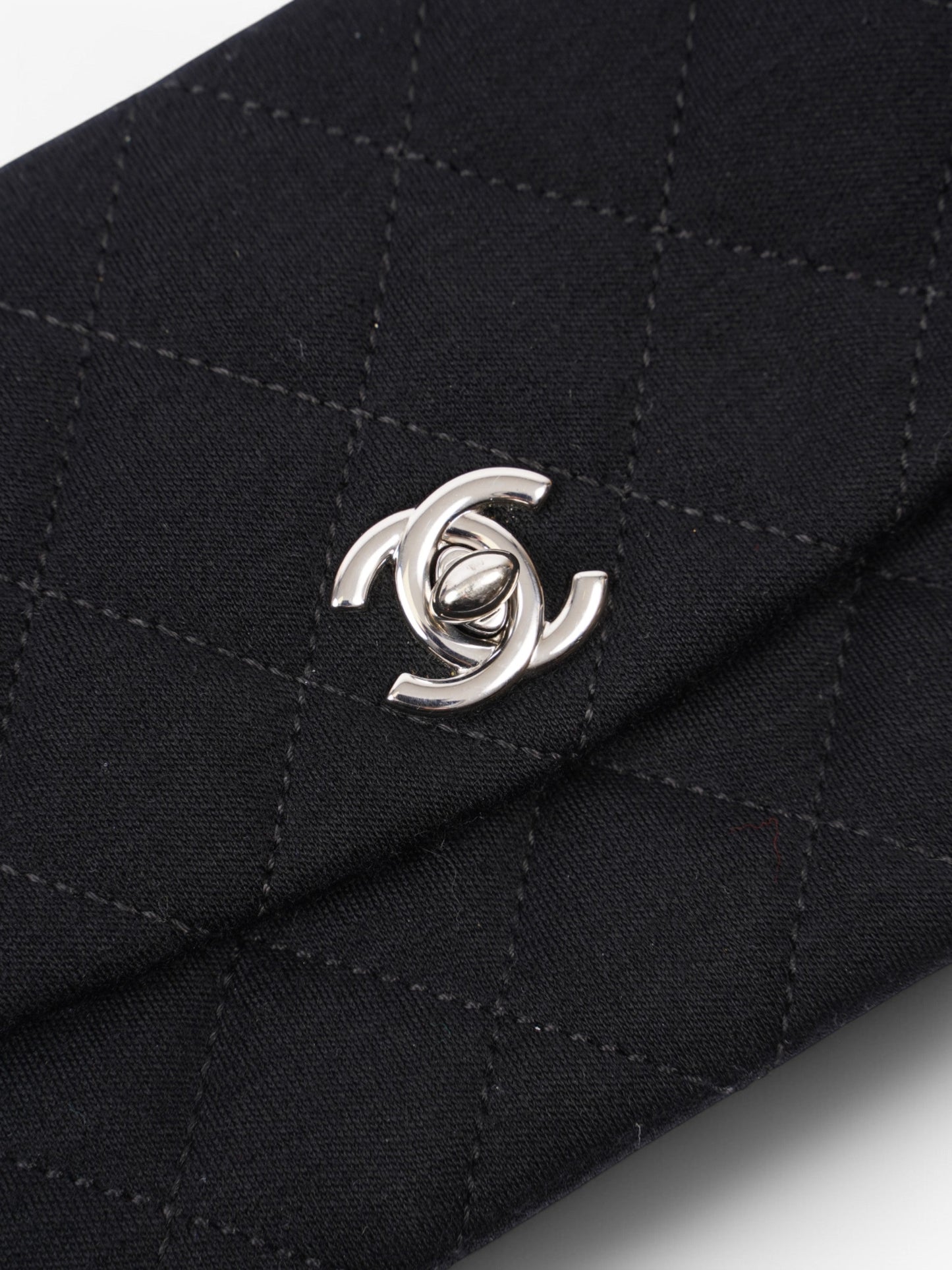 Chanel CC Flap Bag Black Cotton Mini