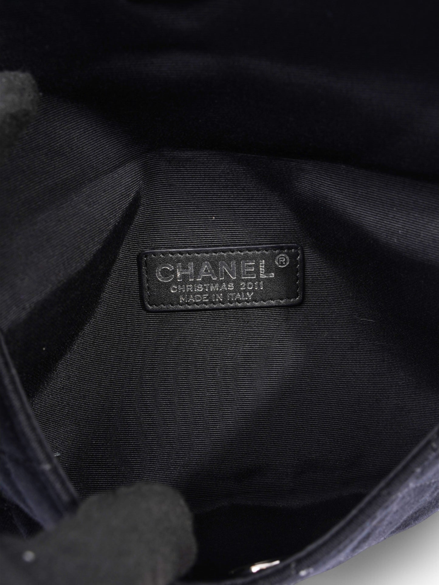 Chanel CC Flap Bag Black Cotton Mini