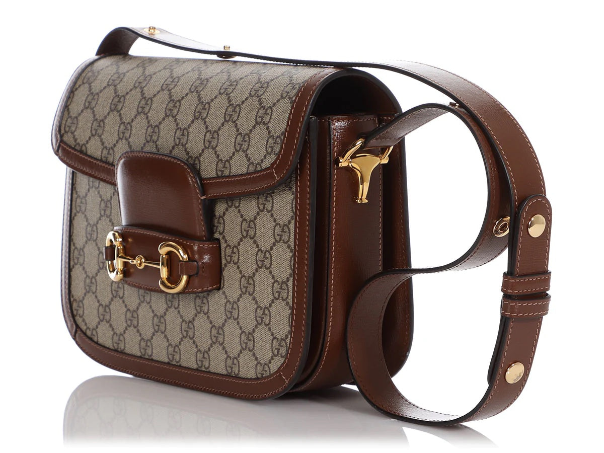 GUCCI GG SUPREME HORSEBIT 1955 SHOULDER BAG