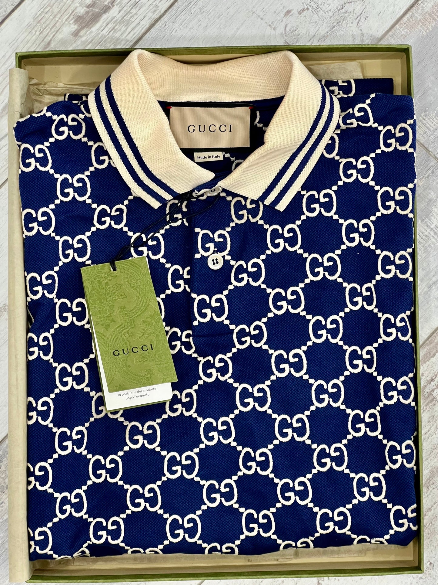 GUCCI GG SUPREME PIQUE STRETCH POLO SHIRT