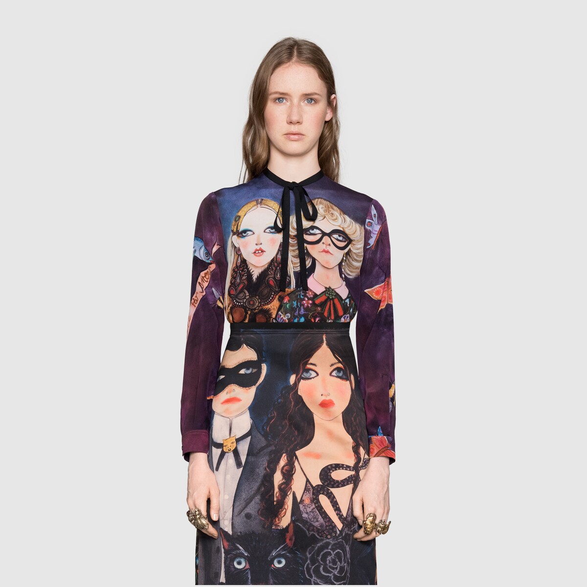 GUCCI UNSKILLED WORKER SILK SKIRT