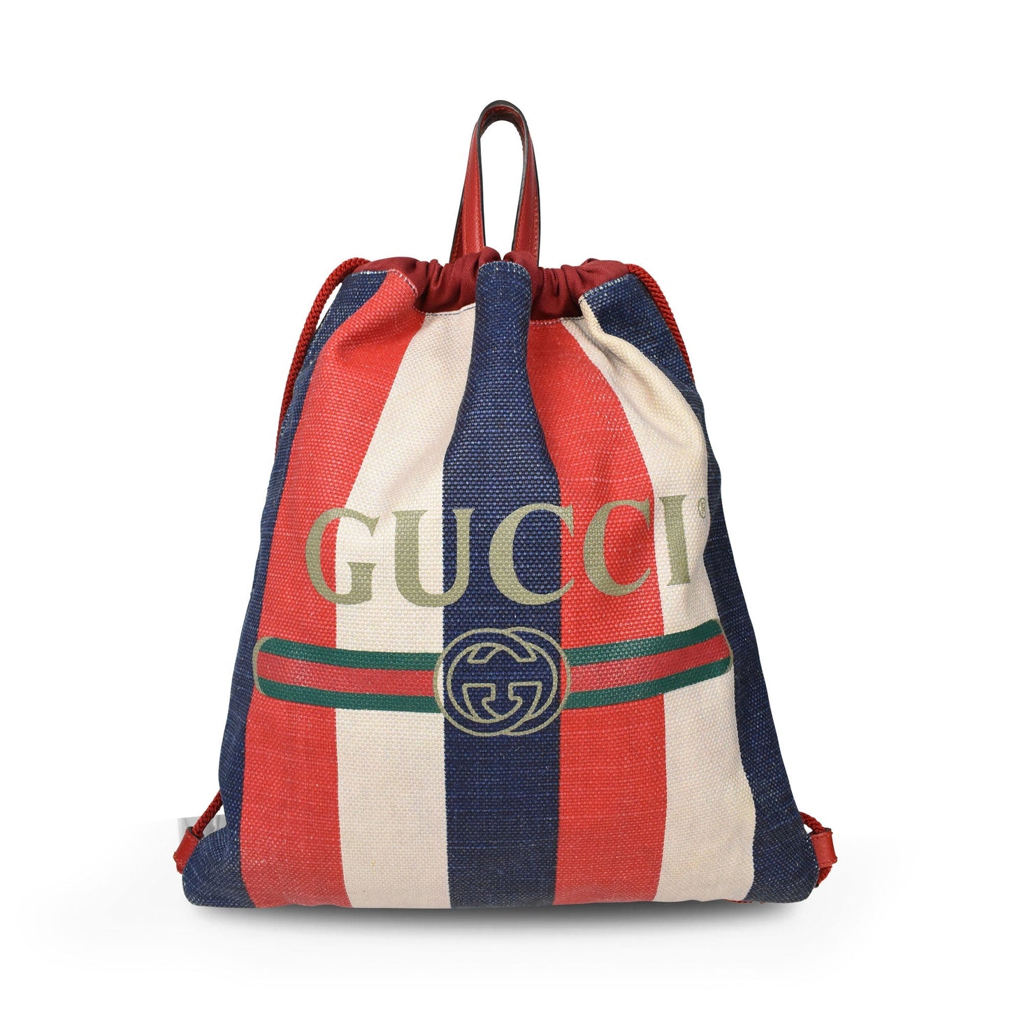 Gucci Leather Canvas Shoulder Bag