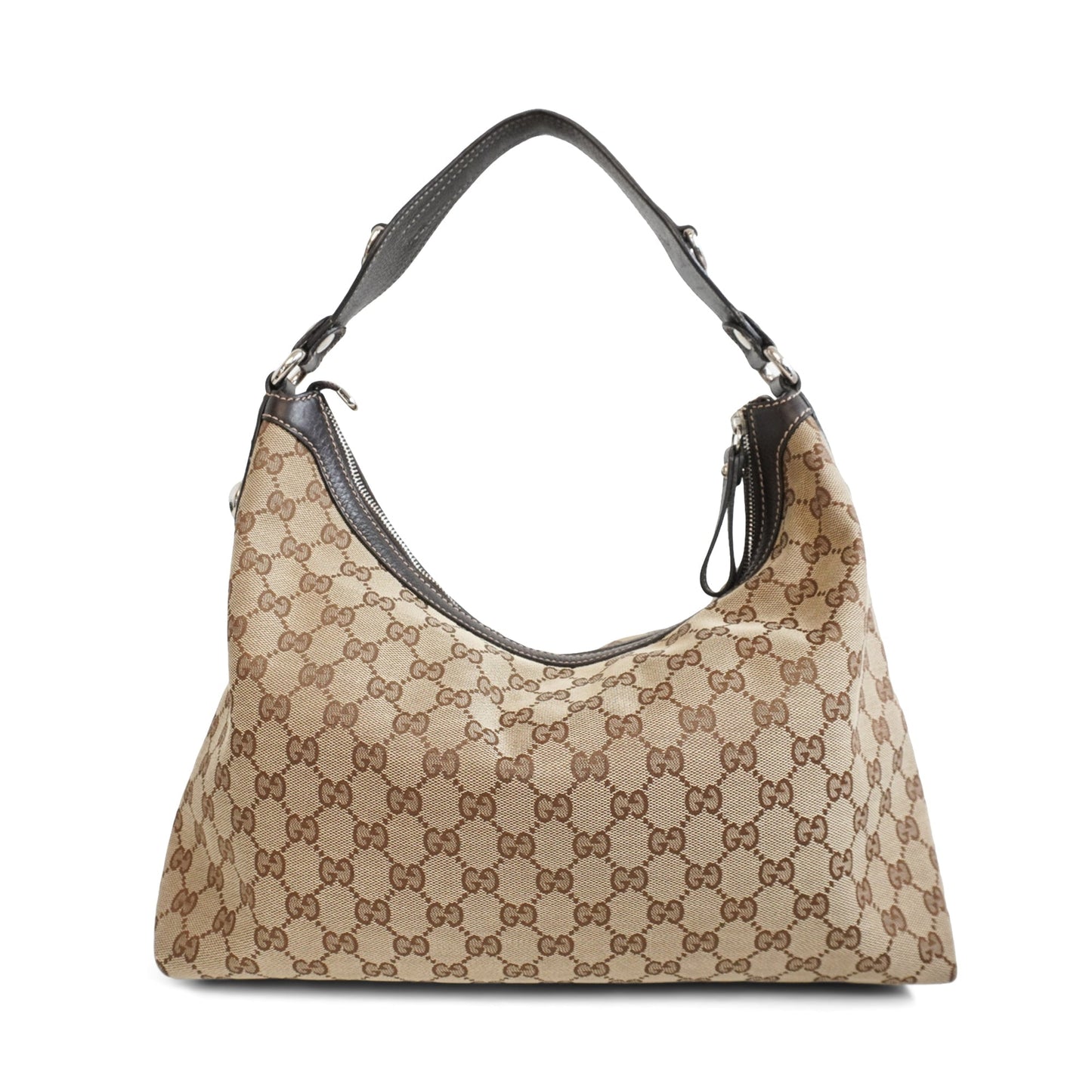 Gucci Monogram Leather Canvas Shoulder Bag