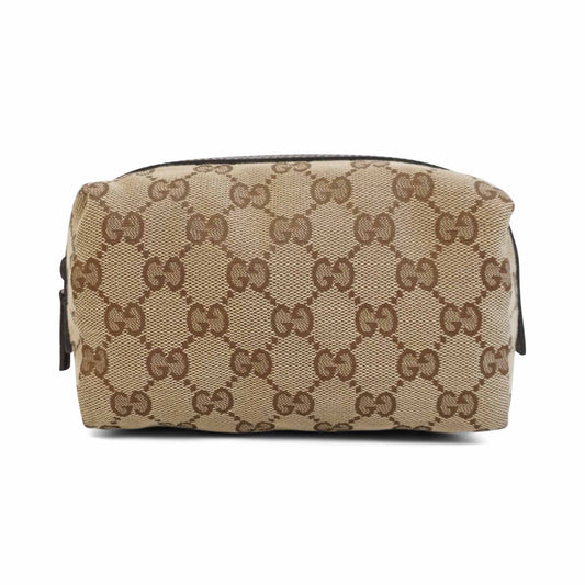Gucci Monogram Leather Canvas Clutch