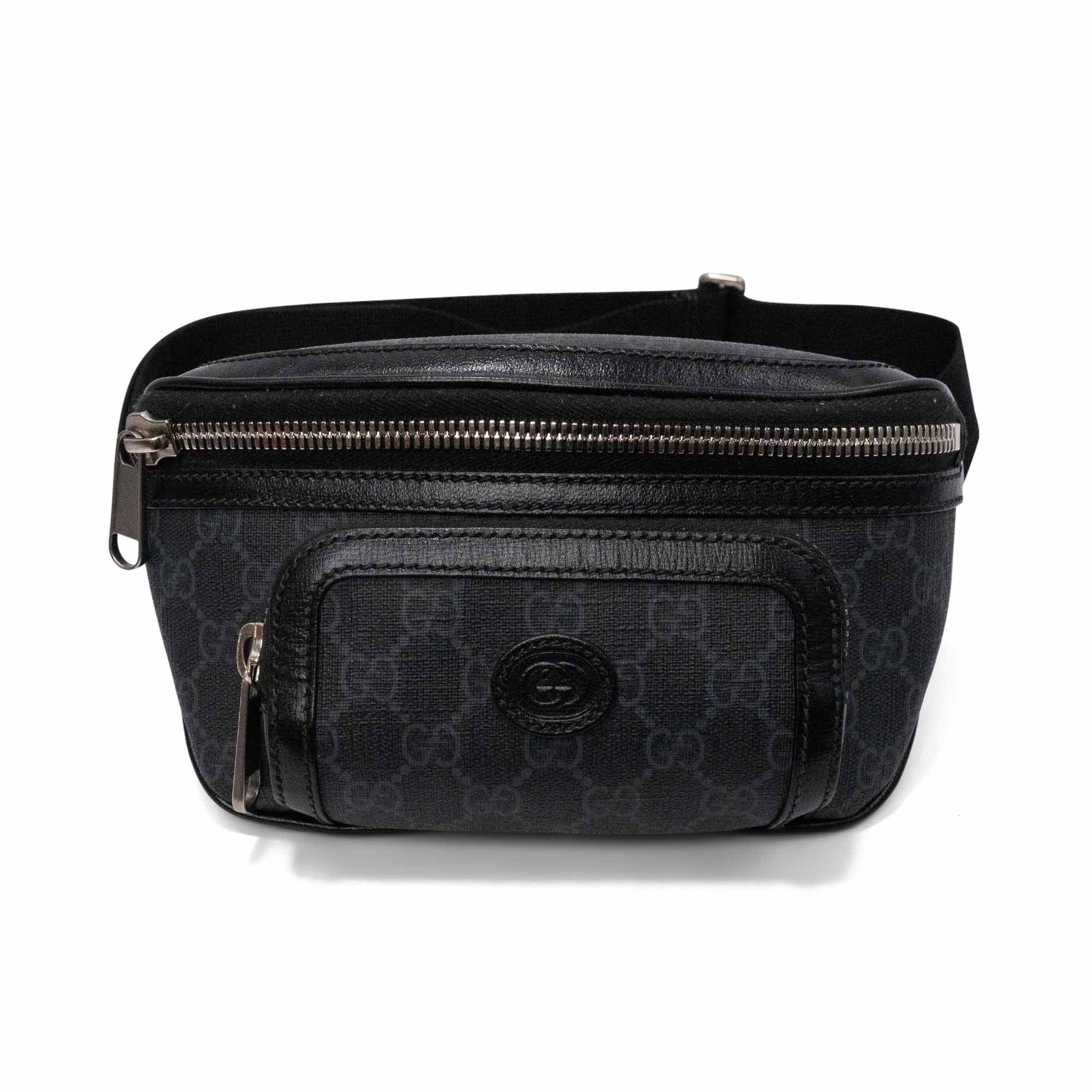 Gucci Monogram Leather Canvas Handbag
