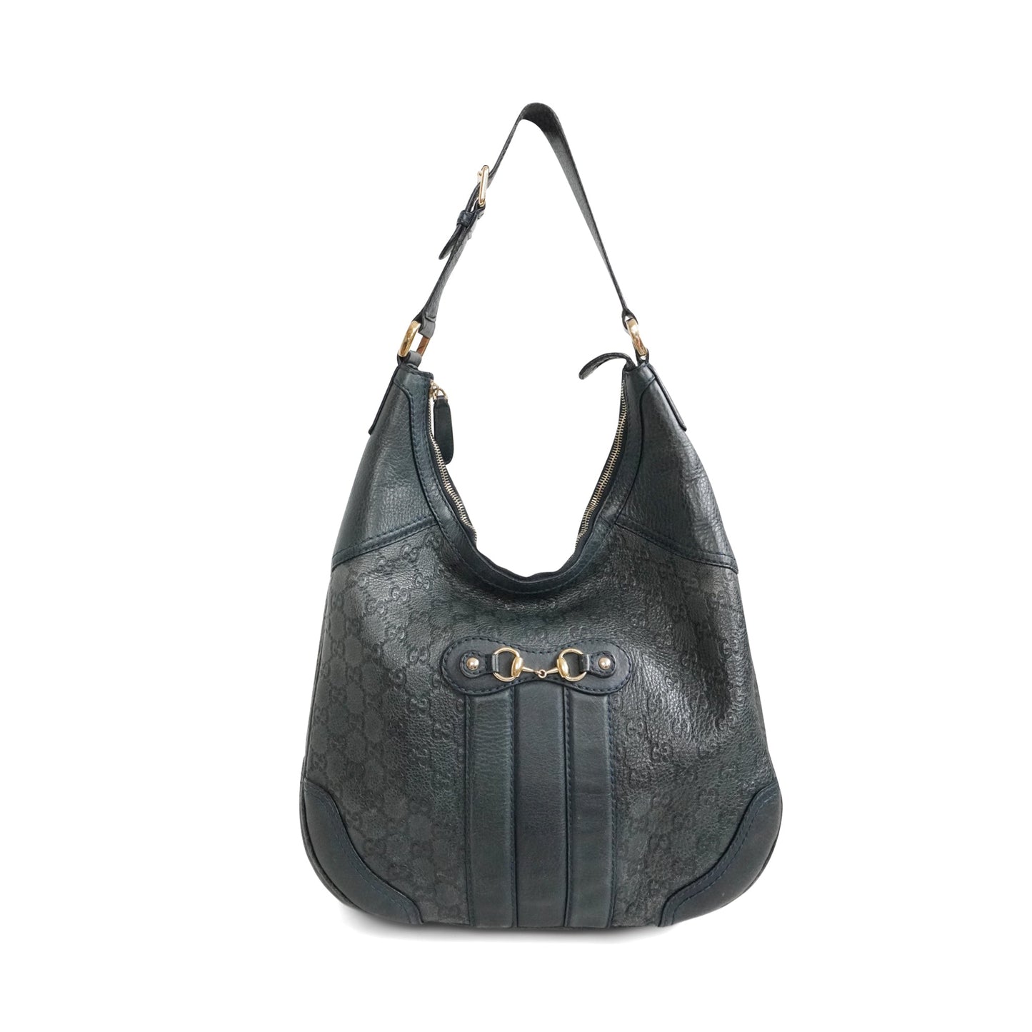 Gucci Monogram Leather Canvas Shoulder Bag