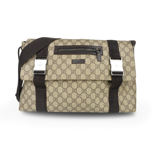 Gucci Monogram Leather Canvas Crossbody