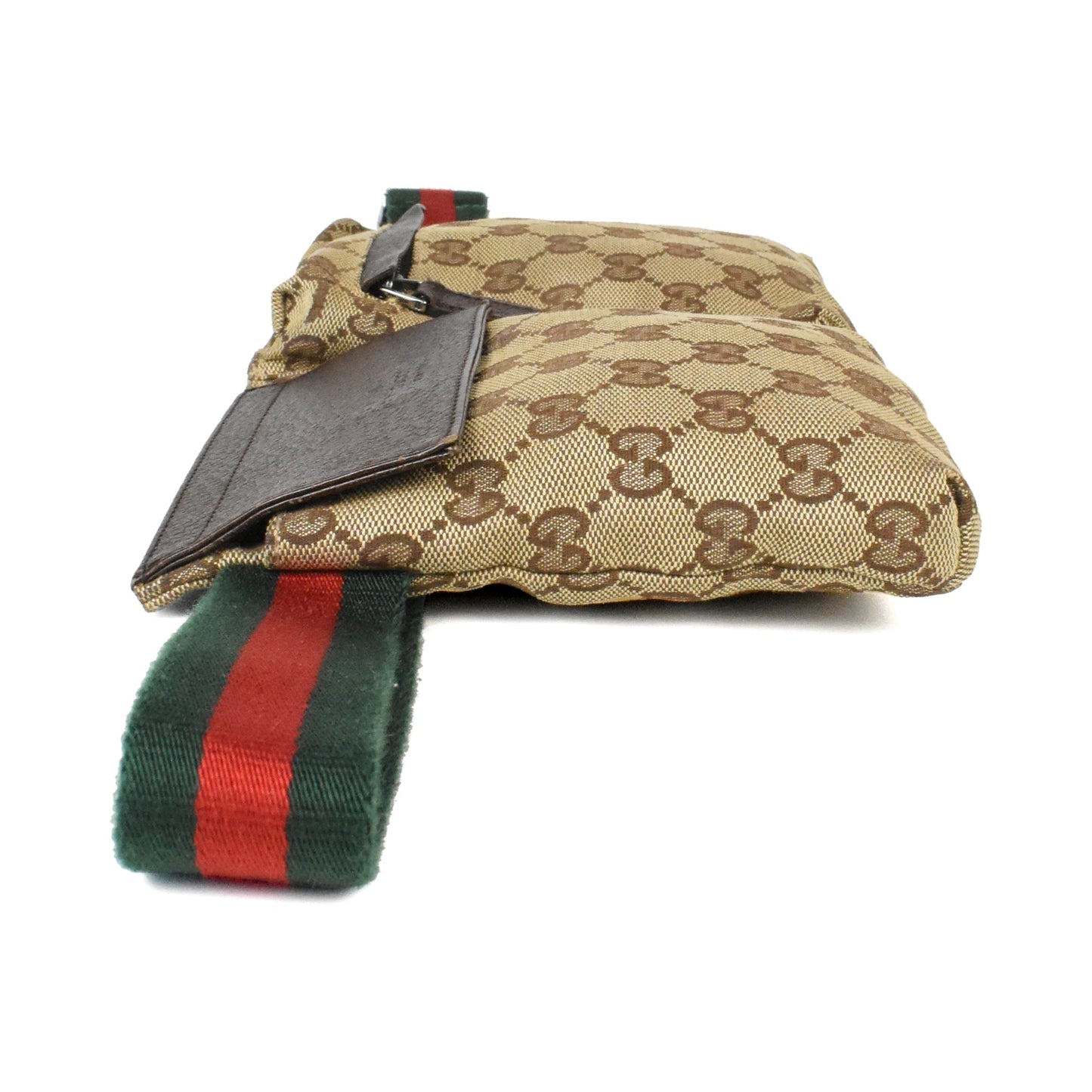Gucci Monogram Bumbag Leather Canvas Handbag