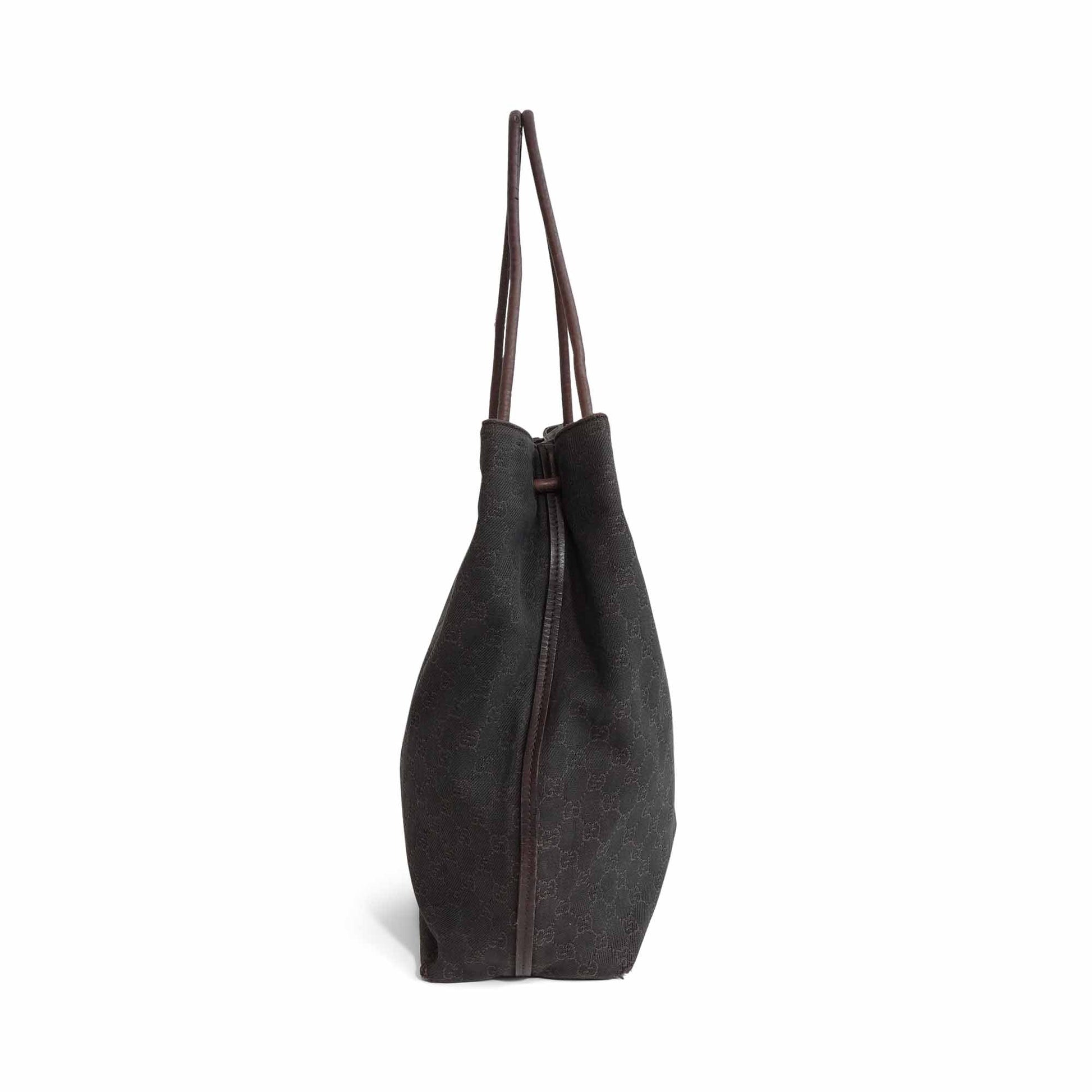 Gucci Monogram Leather Canvas Tote