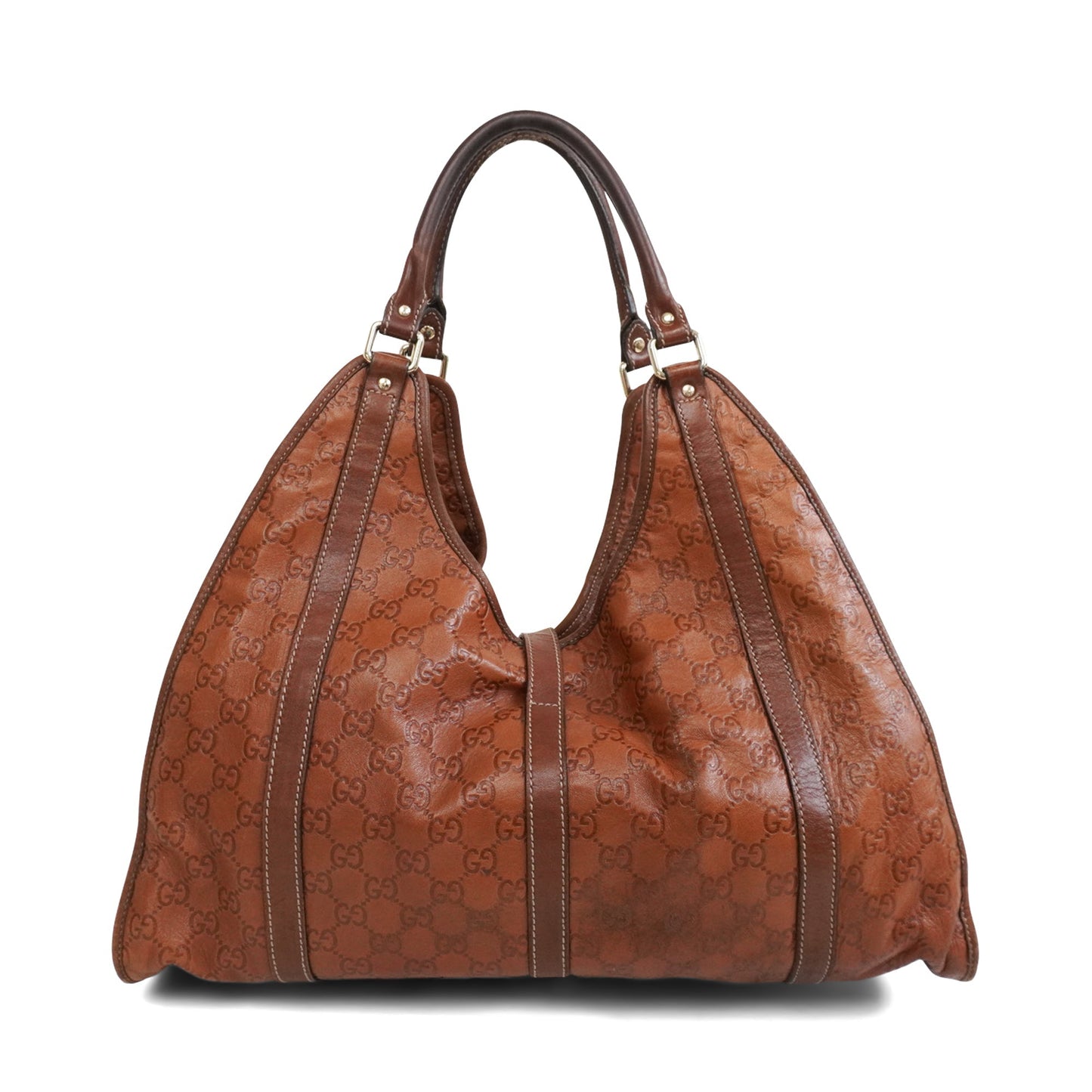 Gucci Monogram Leather Canvas Shoulder Bag