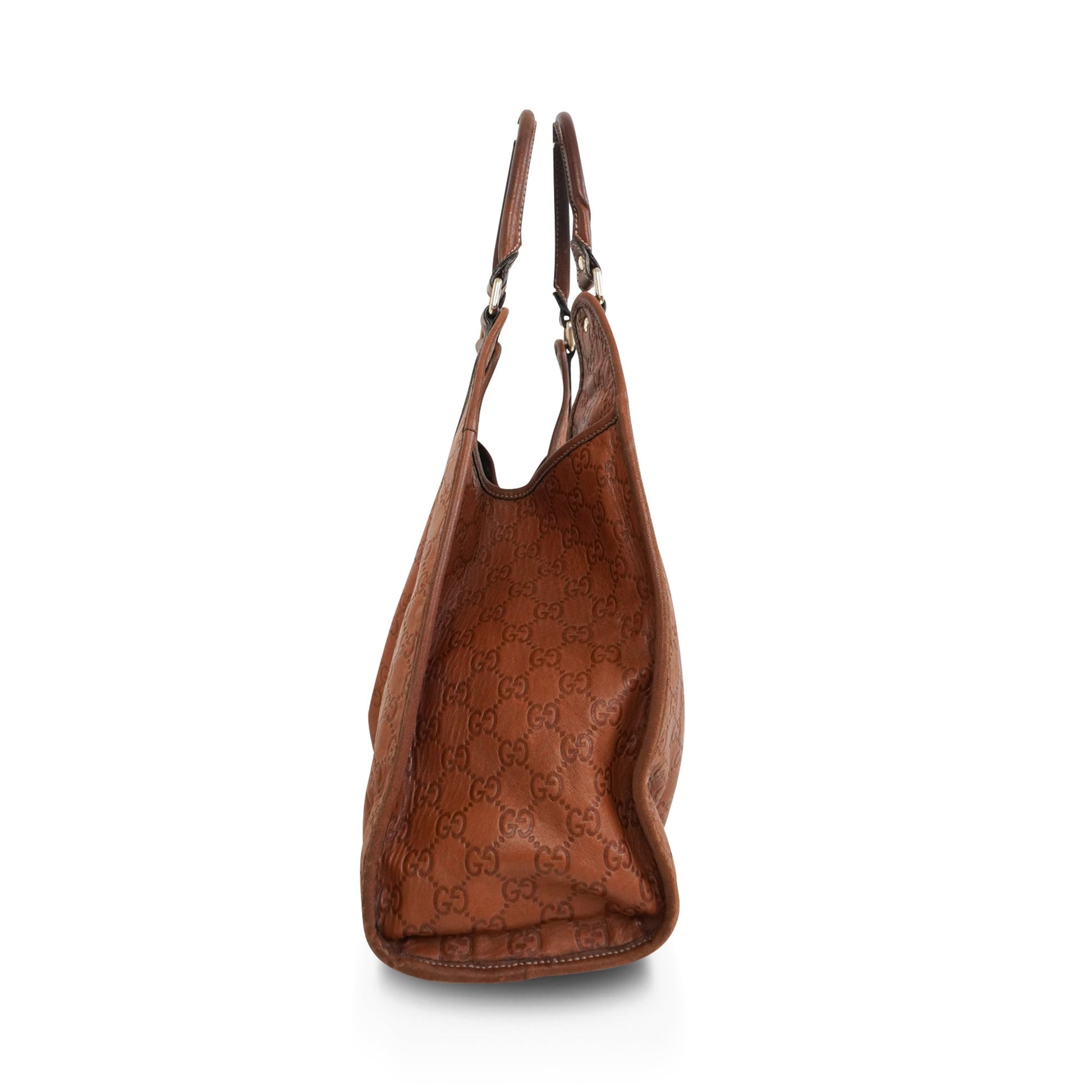 Gucci Monogram Leather Canvas Shoulder Bag